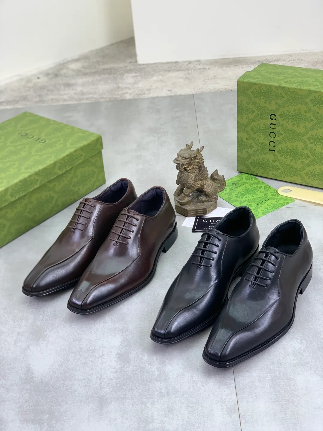 Men's Men's Shoes 💰P542 [New Style] 💰💎💎💎 [Gucci] GUCCI high-end men's formal business leather shoes, original order 1:1! Original imported high-end calfskin, original metal buckle, imported first-layer pigskin lining for feet, original high-end outsole, men's shoe size: 38-44